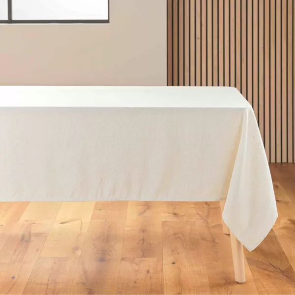 Nappe rectangulaire lin (140 x 240 cm) Pauline Ecru