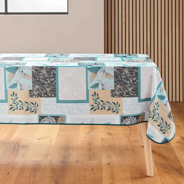 Rechthoekig vlekbestendig tafelkleed (150 x 240 cm) Faya Saloegroen