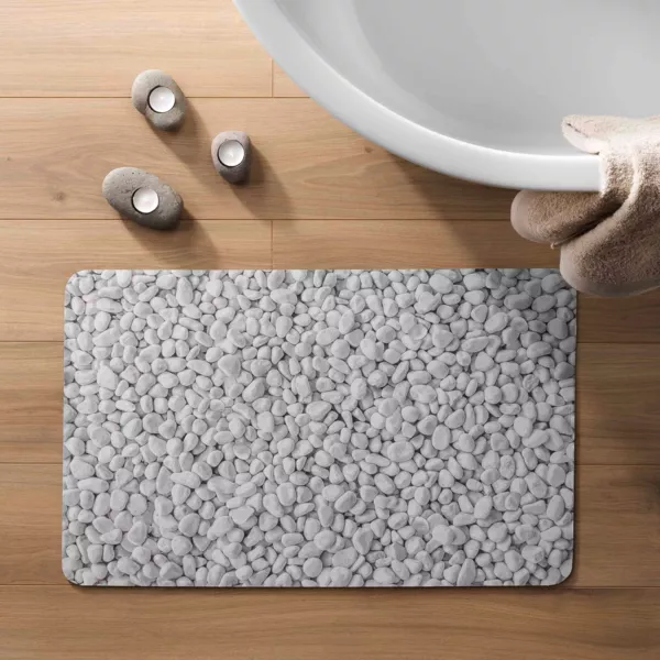 Tappeto da bagno antiscivolo (50 x 80 cm) Leandra Grigio