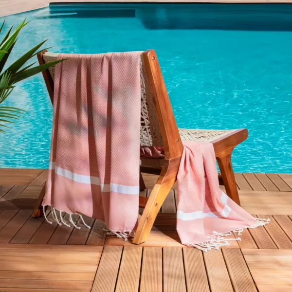 Fouta cotone riciclato (100 x 200 cm) Selma Corallo