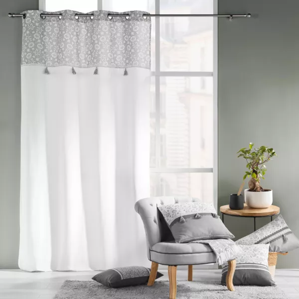 Cortina con ojales (140 x 240 cm) Flavie Gris