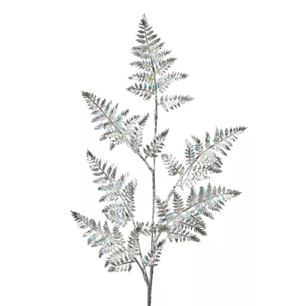 Rama de hoja (H69 cm) Helecho Real Plata