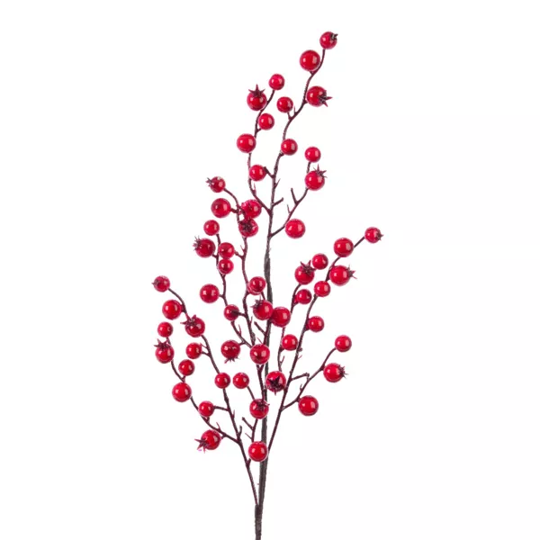 Rama de bayas (H60 cm) Holy Rojo lacado