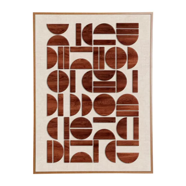 Dekorativt trbillede (50 x 70 cm) Grafisk Minorca Retro