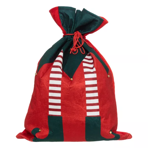 Sac cadeau velours (H70 cm) Hotte du lutin