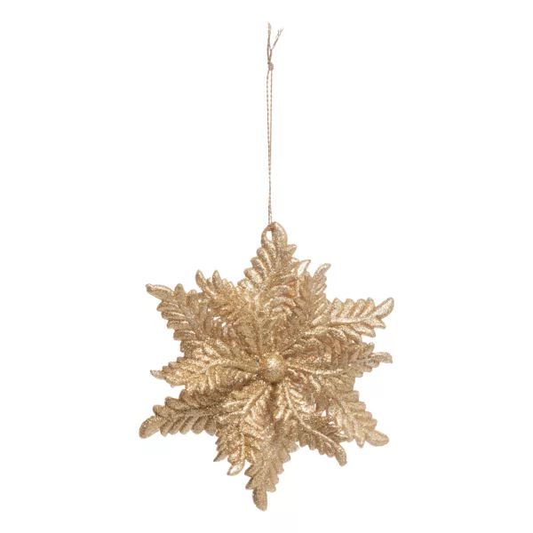 Suspension de Noël (D11 cm) Fleur d'hiver Cuivre pailletée