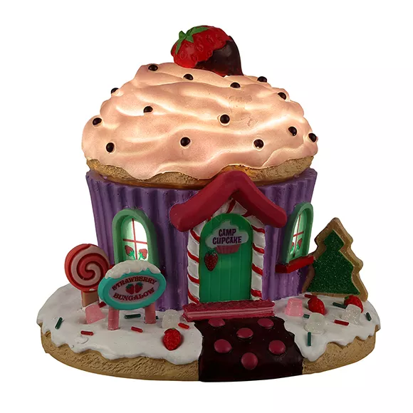 Village de Noël Lemax lumineux à piles Maison Fraises et confiserie