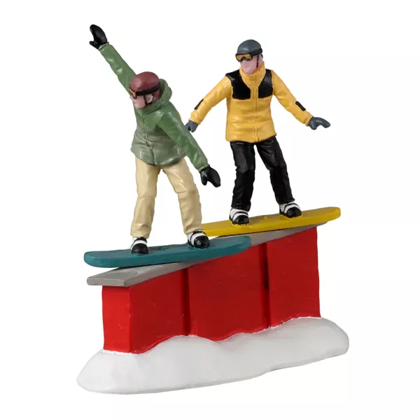Personnages Lemax Snowboarder au snowpark