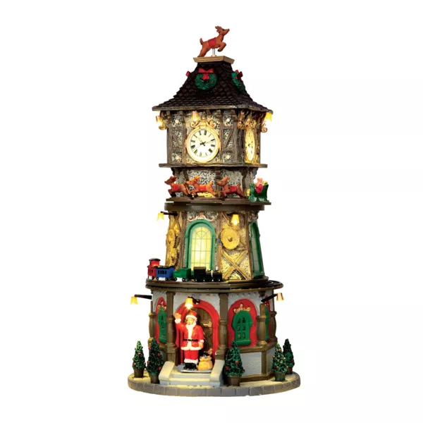 Village de Noël Lemax lumineux, musical et animé Christmas Clock Tower 