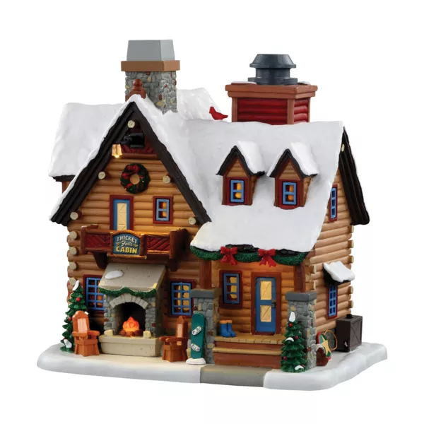 Village de Noël Lemax lumineux La cabane de Thicket Falls