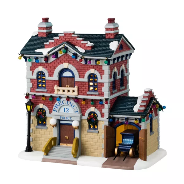 Village de Noël Lemax lumineux Poste de Police