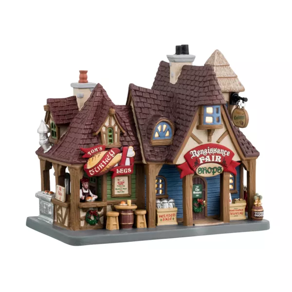 Lemax Kerstdorp Verlicht Renaissance Jaarmarkt Winkel