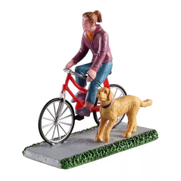 Personnage Lemax Vlo en promenade