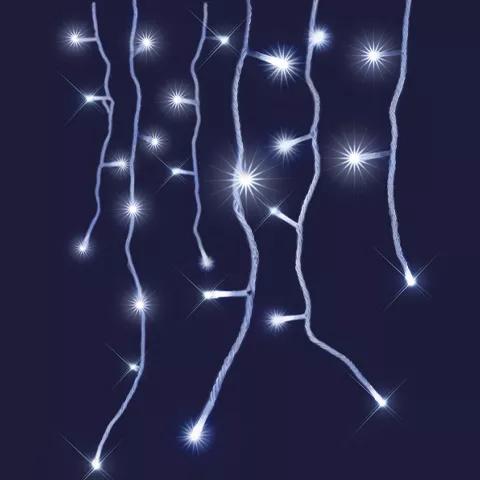 Estalactita luminosa interconectable 8 m 160 LED Flash Blanco frío