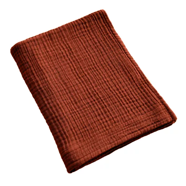 Badhanddoek katoengaas (90 x 150 cm) Gaïa Terracotta