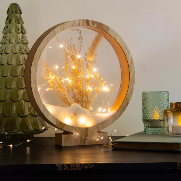 Cercle fleuri a pile PM con luci Bianco caldo 25 LED