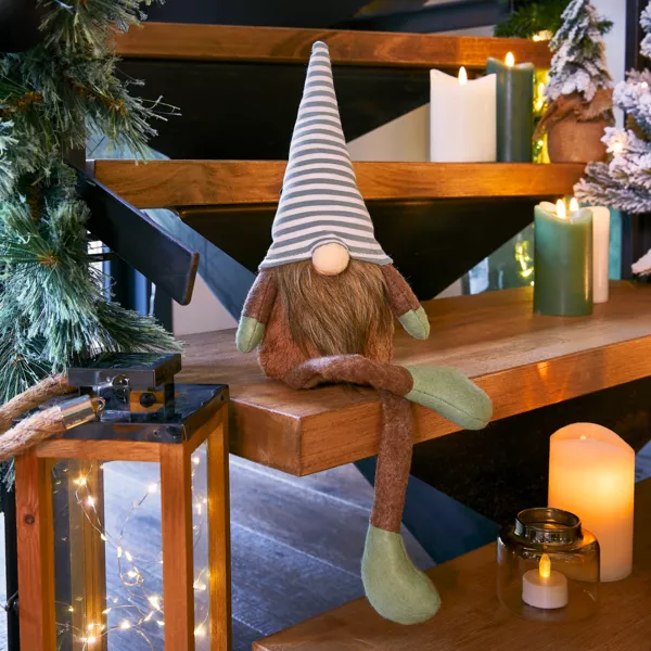 Weihnachtswichtel zum Hinsetzen (H50 cm) Andie Weiße Minze