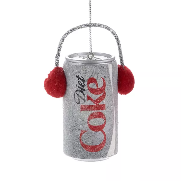 Suspension de Noël (H7 cm) Canette Coca-Cola Grise