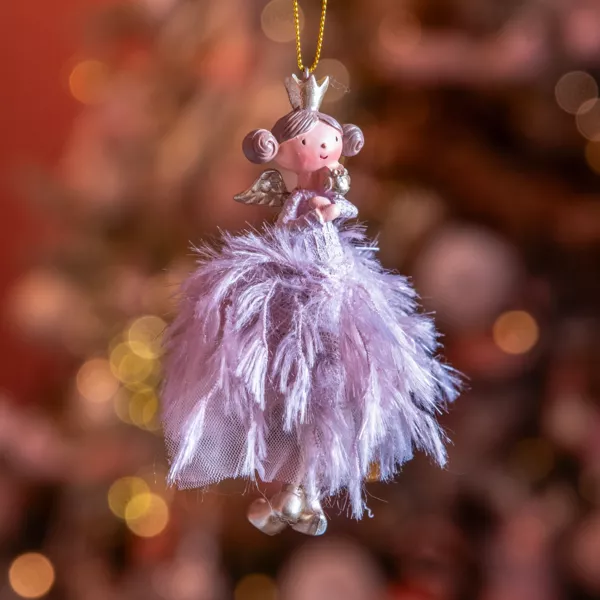 Prinzessin zum Aufhngen (H12 cm) Hbsche Eule Rosa