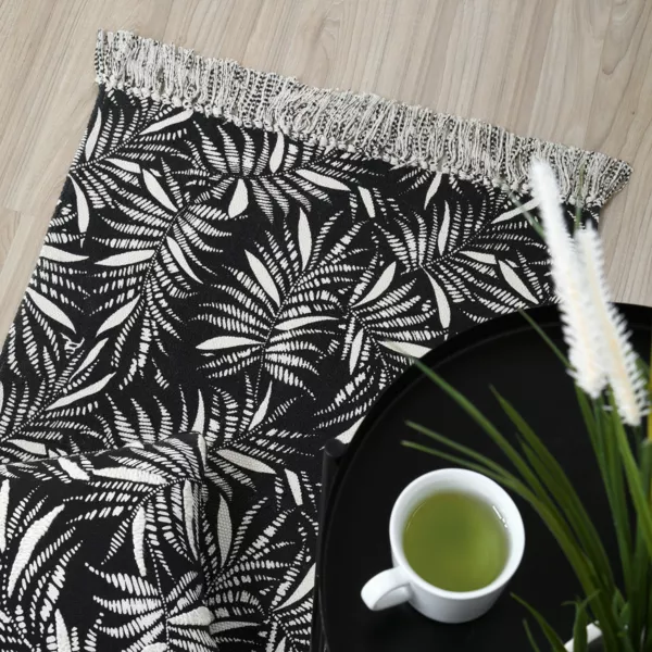 Tappeto in cotone (60 x 90 cm) Ziana Nero