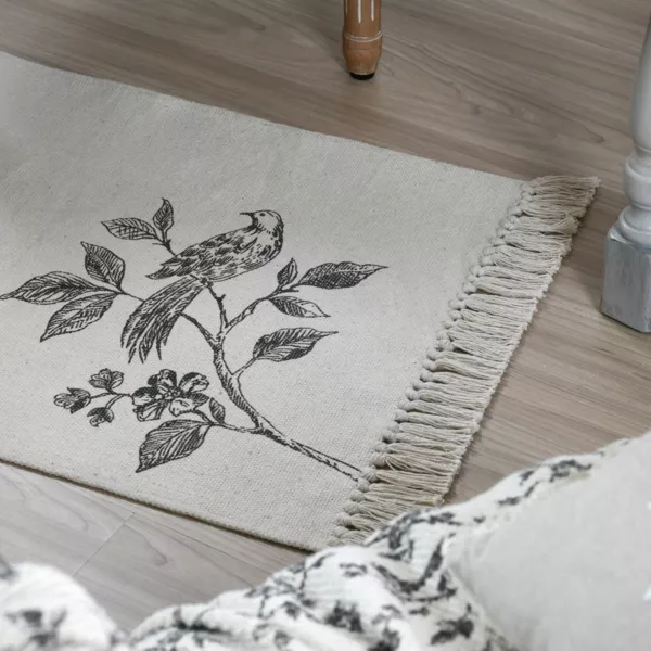 Alfombra de algodón (60 x 90 cm) Clarine Marfil