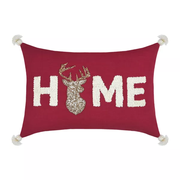 Cojín rectangular de algodón (35 x 50 cm) Finna Rojo