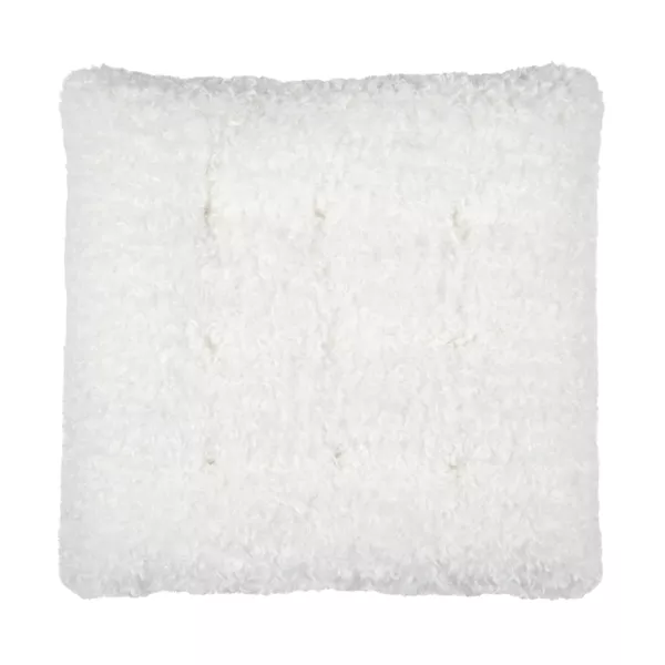 Cuscino per sedia quadrato a nido d'ape (38 x 38 cm) Grignon Ecru