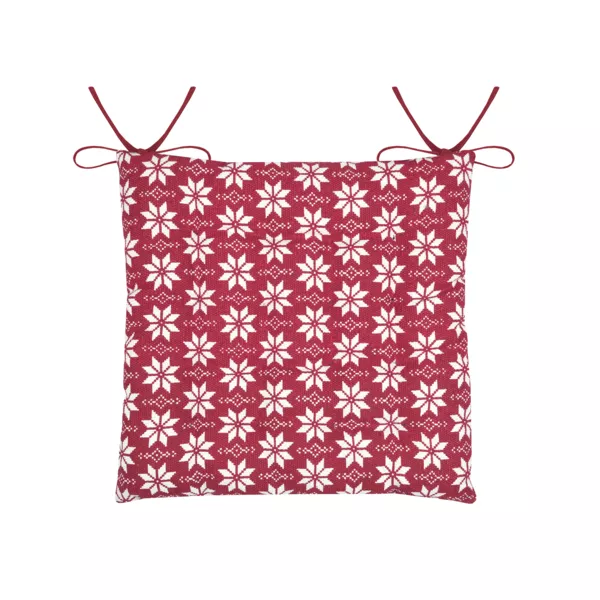 Vierkant katoenen stoelkussen (38 x 38 cm) Valgenis Rood