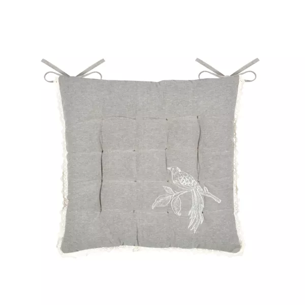 Coussin de chaise carré coton (38 x 38 cm) Clarine Beige