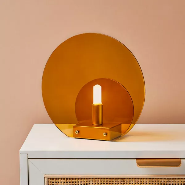 Lampe à poser en verre (D22 cm) Bowie Orange