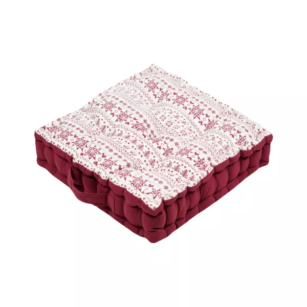 Coussin de sol carré coton (45 x 45 cm) Valgenis Ecru