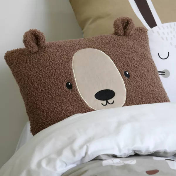 Kindervierkant kussen (40 x 40 cm) Gabin Bruin