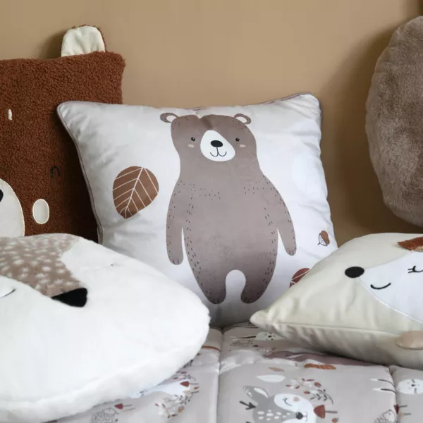 Vierkant kinderkussen (40 x 40 cm) Gabin Taupe