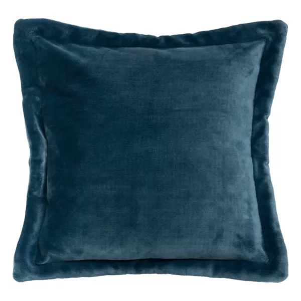 Coussin carré flanelle (53 x 53 cm) Cuddly Bleu foncé