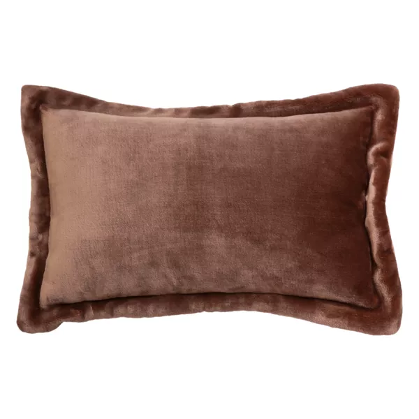 Coussin rectangulaire flanelle (38 x 58 cm) Cuddly Marron