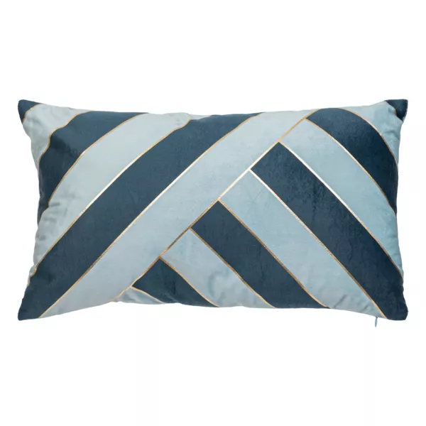 Rechthoekig fluwelen kussen (30 x 50 cm) Nelya Blauw