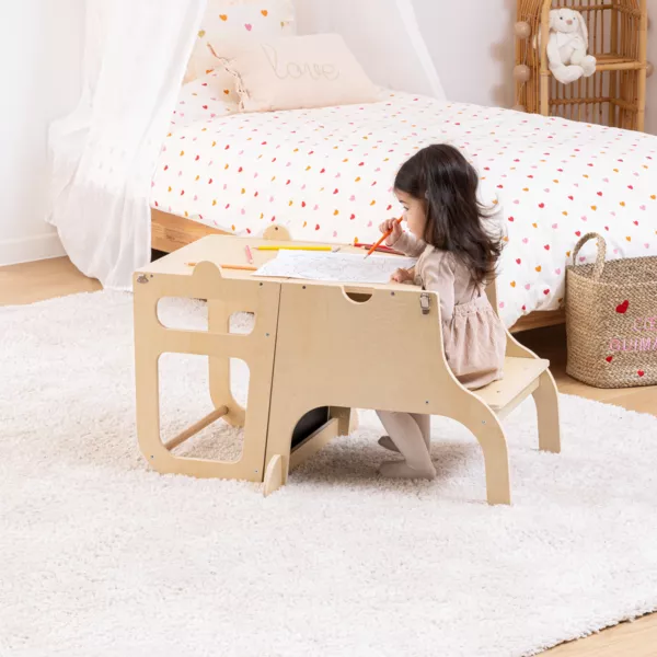 Observatietoren houten bureau (H91 cm) Alba Bruin