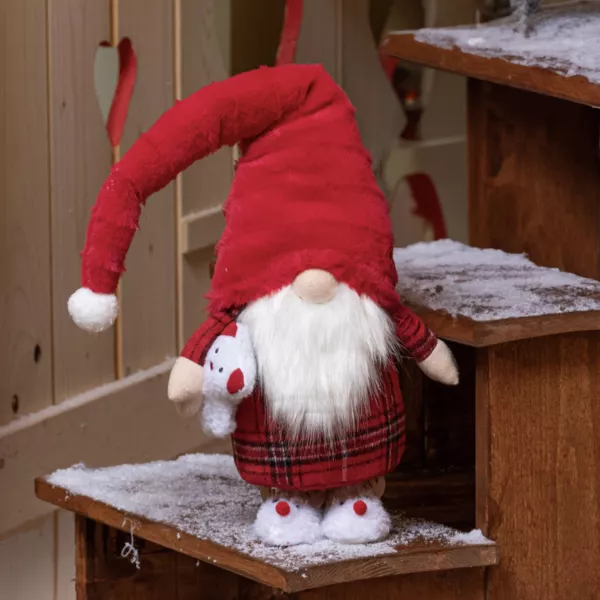 Duende bromista de Navidad (H65 cm) Tilki Durmiente en pijama Gorro Rojo