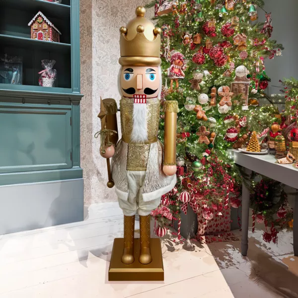 Msico Cascanueces (H160 cm) musical y animado Pavel Oro