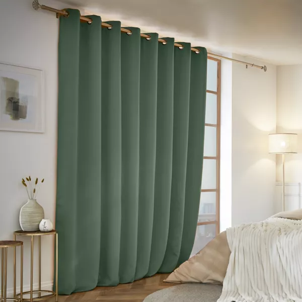 Rideau obscurcissant thermique (280 x 260 cm) Calore Vert romarin