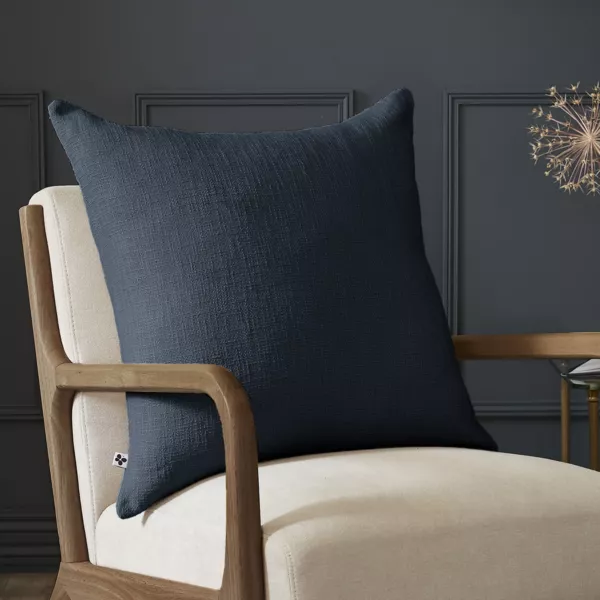 Coussin carré coton (60 x 60 cm) Sixtine Bleu nuit