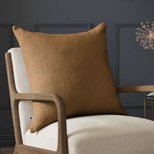 Vierkant katoenen kussen (60 x 60 cm) Sixtine Camel