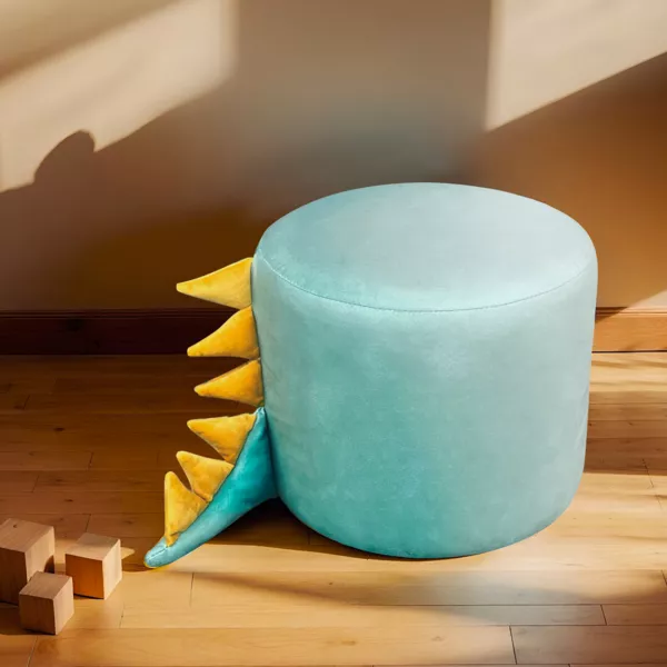 Pouf enfant (H25 cm) Dino Vert