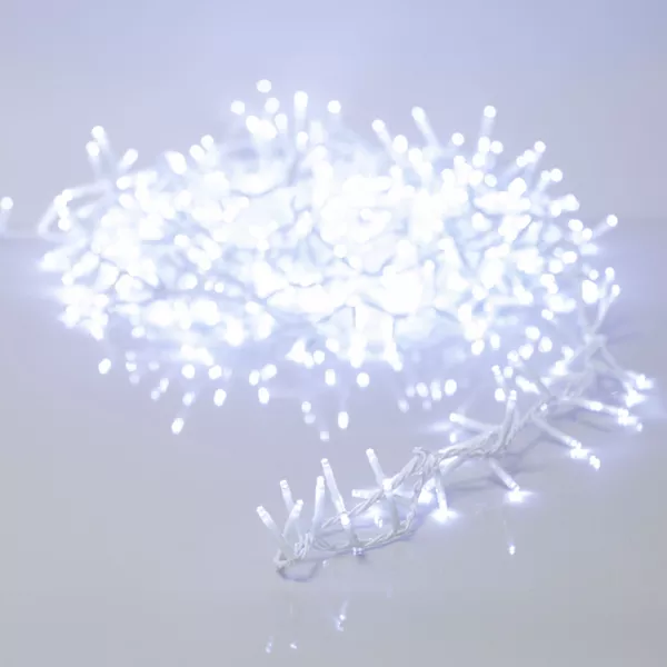 Guirlande lumineuse 11 m 500 LED câble blanc Luxe Blanc froid