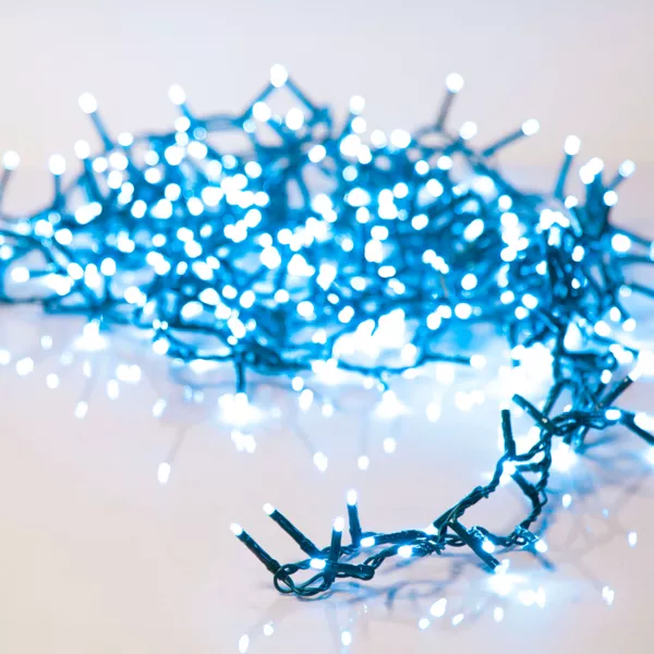 Guirlande lumineuse 16 m 750 LED câble vert Luxe Bleu