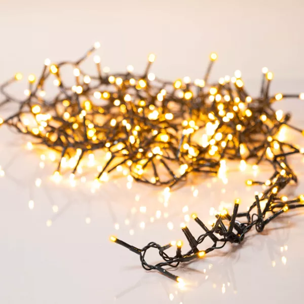 Lichterkette 60 m 3000 LED Kabel Gr�n NewLuxe Warmwei�/Warmwei� golden