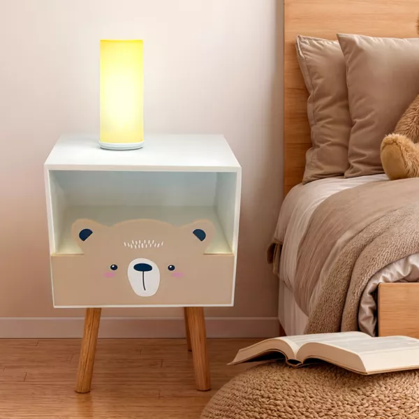 Kinder-Nachttisch aus Holz (H45 cm) Ourson Braun