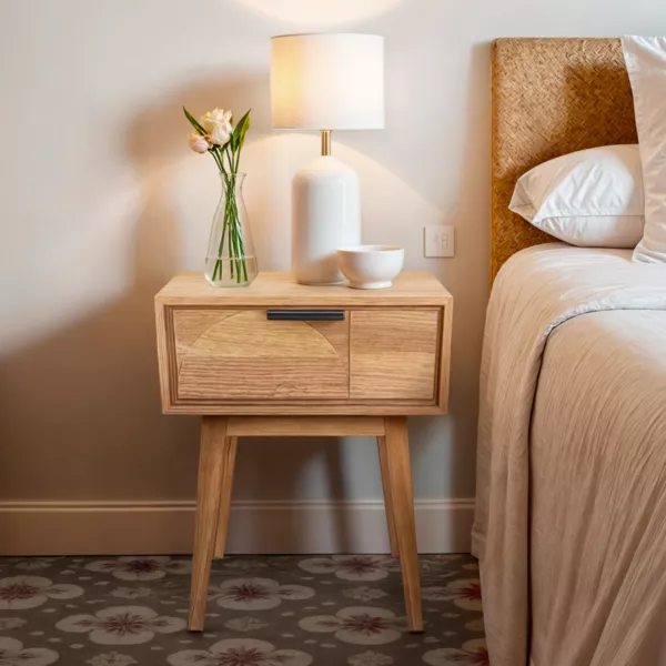 Comodino legno (Alt 58 cm) Hanoï Naturale