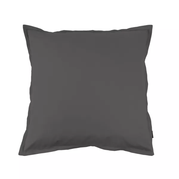 Kussensloop vierkant percal katoen (65 x 65 cm) Cali Grijs antraciet