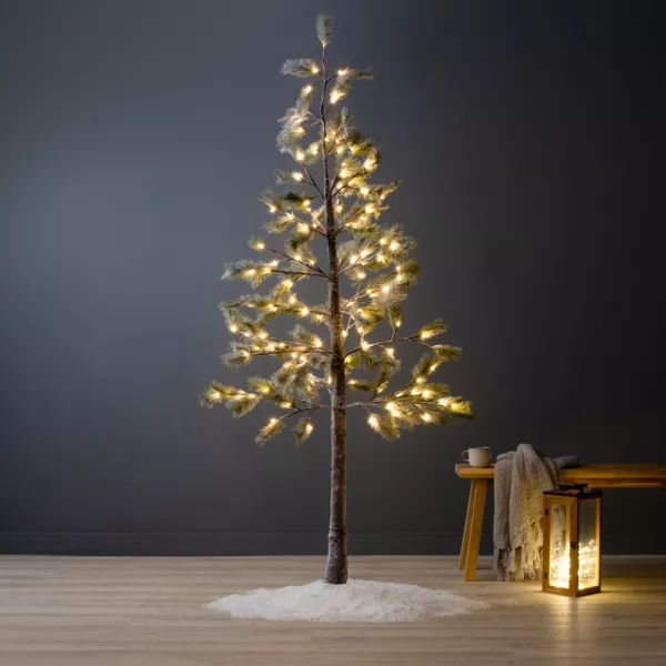 Pino luminoso 96 LED Altura 180 cm Clarius Blanco cálido